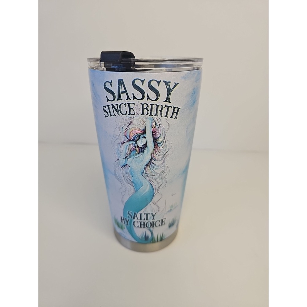 20 Oz Stainless Steel Tumbler w/Lid Insulated 64 Hydro MERMAID THEMED New